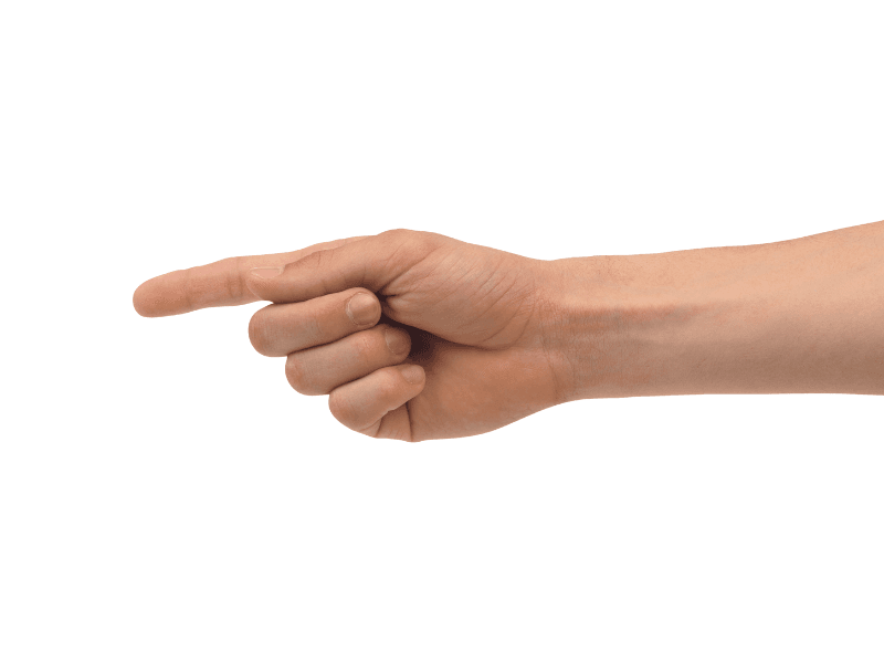 Bali Travel Tips: 5 Do’s And Dont'S To Know 11 Human hand pointing to the left on a white background